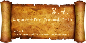 Wagenhoffer Annamária névjegykártya